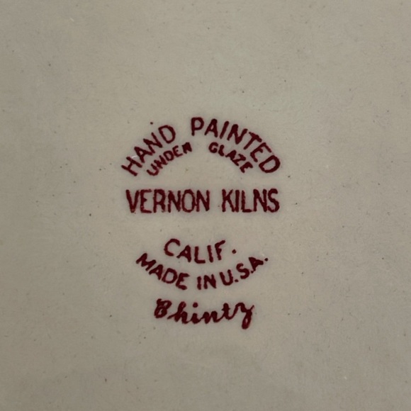 Vintage Vernon Kilns California Chintz 12” Serving Platter - Picture 3 of 4